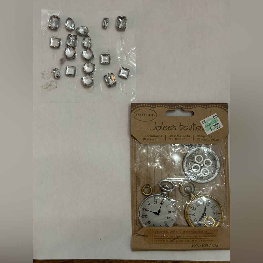 Jolee's Boutique Dimensional Stickers with Clock Design